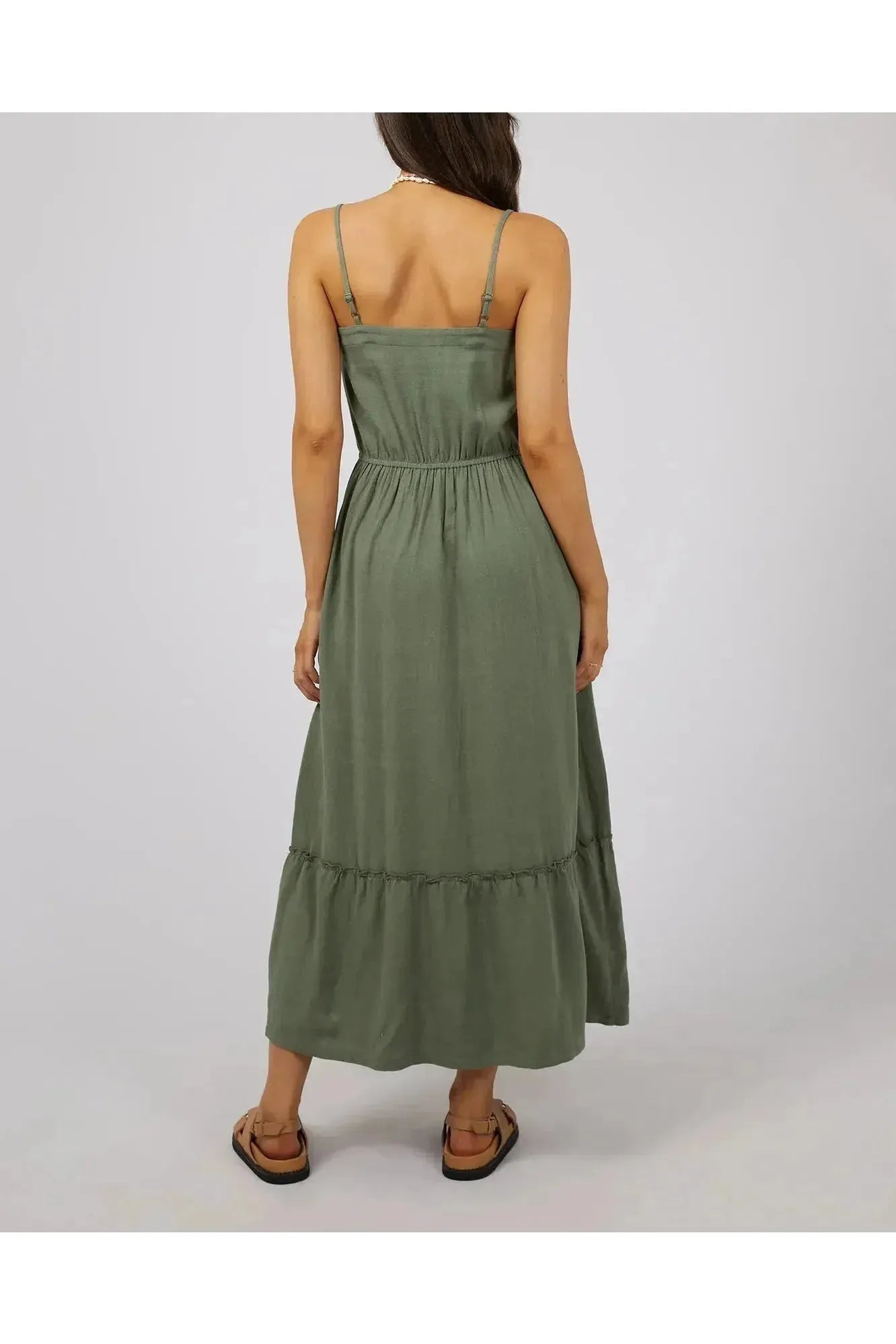 AAE Linen Maxi Dress - Khaki