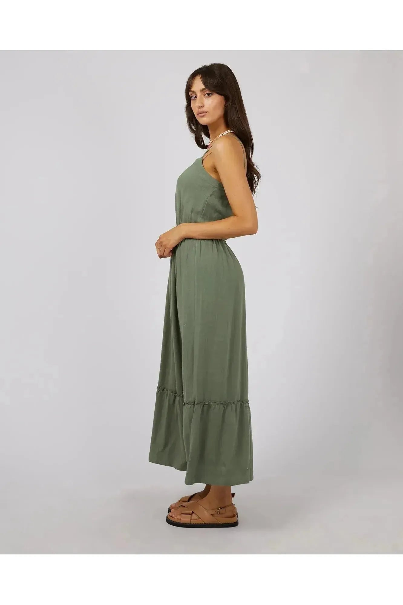 AAE Linen Maxi Dress - Khaki