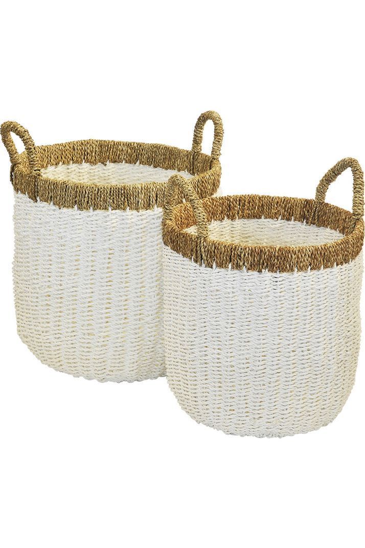 Basket Hemp - White/Natural