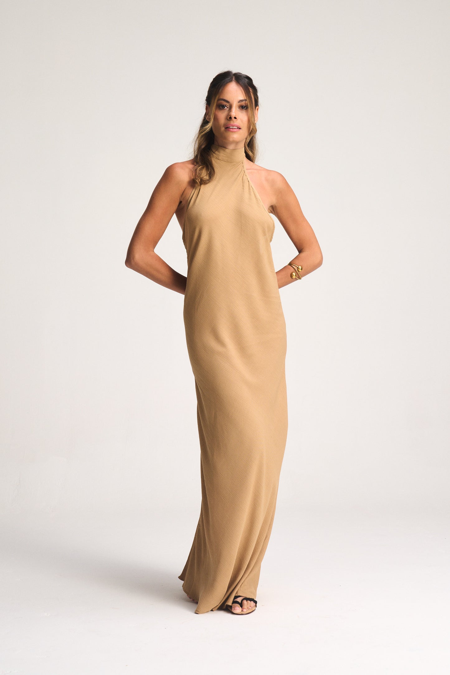 Halter Dress - Sand