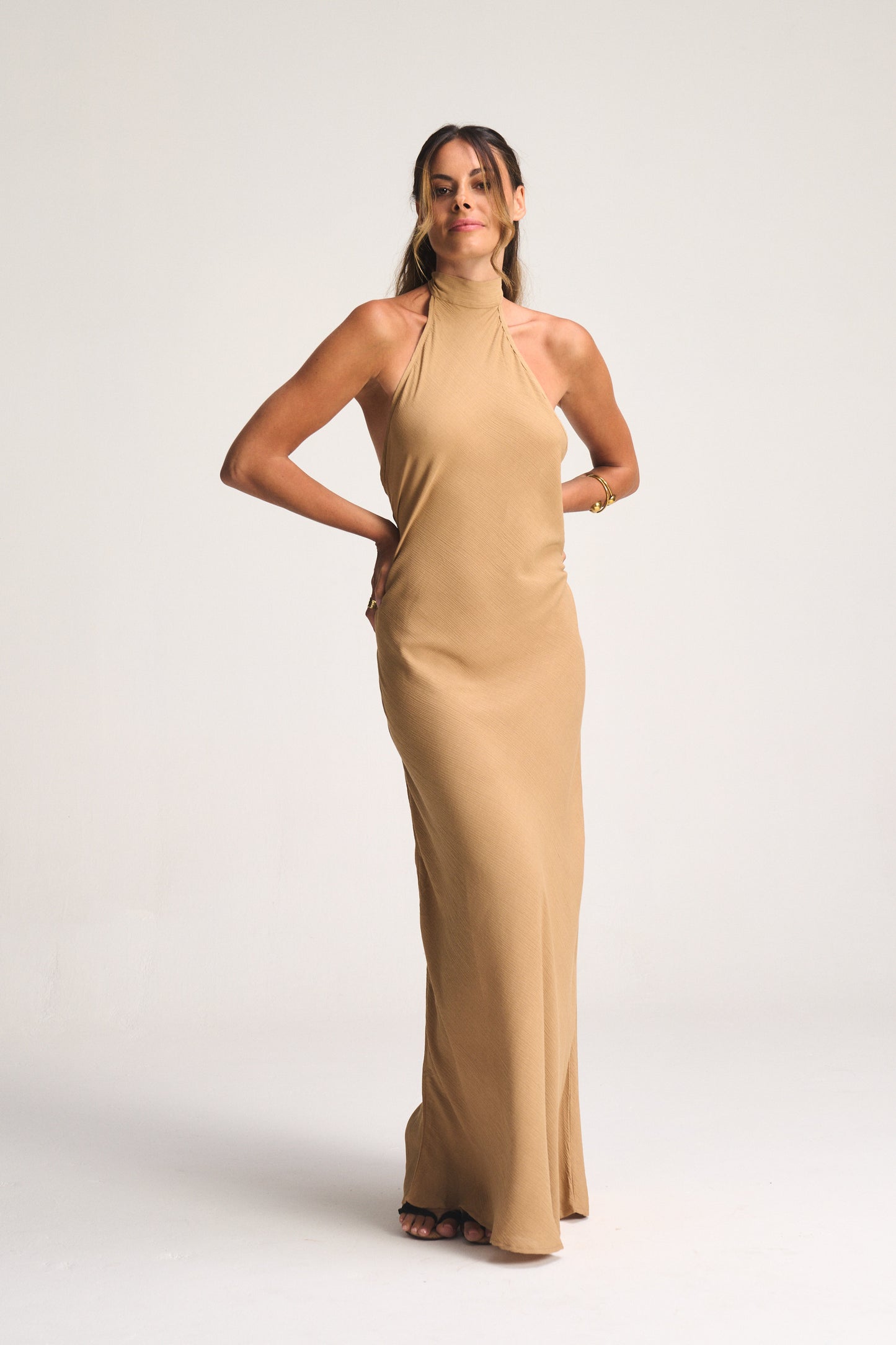 Halter Dress - Sand