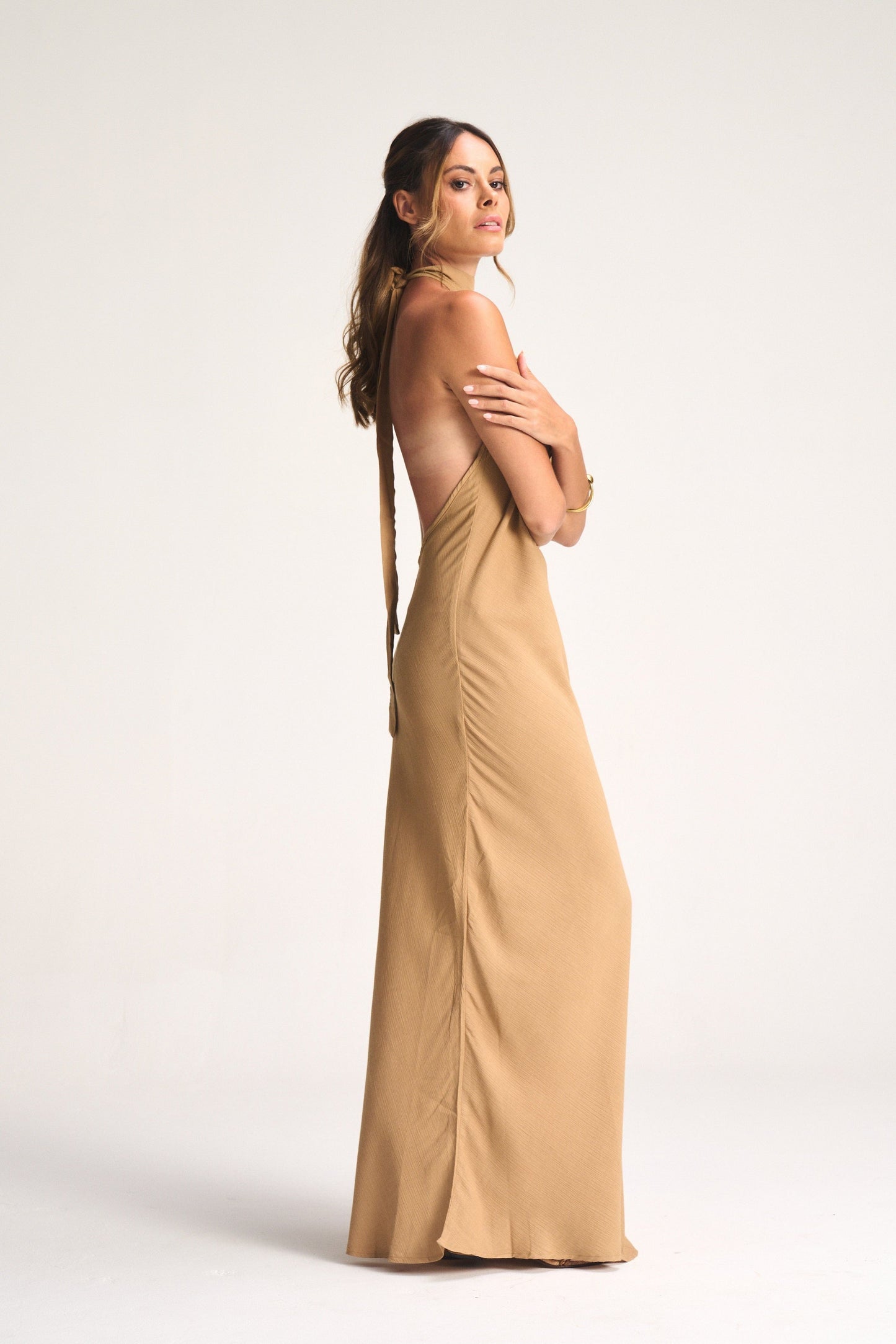 Halter Dress - Sand