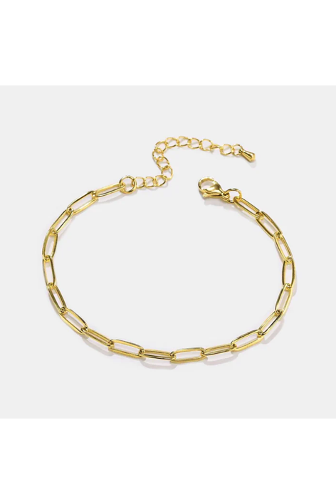 Paperclip bracelet/anklet - tarnish free