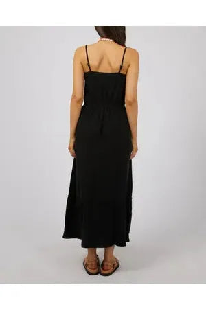 AAE Linen Maxi Dress - Black