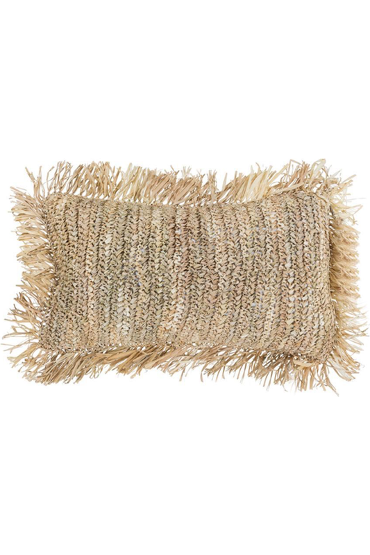 Raffia cushion cover rectangle